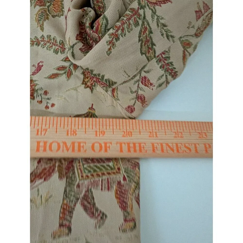 Talbots 100% Silk Elephant Floral Blazer Womens Size 10 Beige Lightweight Jacket